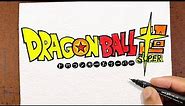 COMO Desenhar Logo DRAGON BALL SUPER ⚡ | COLORINDO E DESENHANDO LOGOS FAMOSAS
