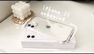 2021 Iphone 11 📱 unboxing white 128gb (aesthetic) | Malaysia