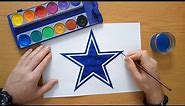 How to draw the Dallas Cowboys logo - NFL