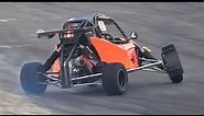 16.000rpm Kart Cross going CRAZY on Track! - Buggies with 600cc MotorBike Engine!