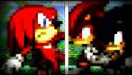 Knuckles vs Dark Sonic and Dark Shadow