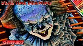 How To Draw Pennywise - The clown from IT | Step By Step Tutorial portrait | Dibujando aPennywise IT