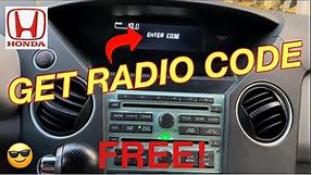 HOW To Get HONDA RADIO CODE - Get the security code to unlock your Honda Radio for Free.