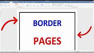 How to Insert a Border in Word Office 365 - To all Pages