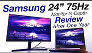 Samsung 24 inch Monitor LS24R356FHWXXL Review (After One Year) Best Monitor under 10000? 75Hz