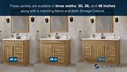Glacier Bay Hampton 36 in. W x 21 in. D x 33.5 in. H Bath Vanity Cabinet without Top in Natural Hickory HNHK36D