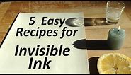 5 Easy Recipes for Invisible Ink 📝