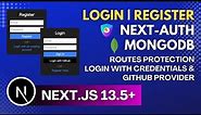 Next-Auth Login | Register in Next.js 14 with MongoDB - Login with Credentials and Github