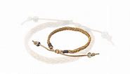 NOVICA Men's Braided Light Brown Leather Bracelet with Carved Beads, 7