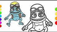 How to Draw Crazy Frog 🐸🎨 Drawing and Coloring Crazy Frog | How to Draw Video for Kids