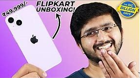 iPhone 14 Unboxing - Flipkart Big Billion Days Sale Unit at ₹49,999😍