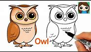 How to Draw an Owl Easy🦉 Emoji