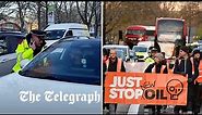 Driver blocked by Just Stop Oil threatened with fine for beeping horn at protesters