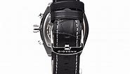 Android Men's 'Virtuoso' Swiss Automatic Stainless Steel and Leather Casual Watch, Color:Black