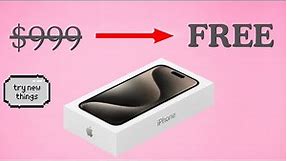 How To Get The iPhone 15 Pro For Free in 4 Minutes! [ Easy Trick ]