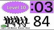 20 Meter Pacer Test w/ Countdown Timer, Lap Counter, & Upbeat Music