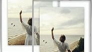 Frametory, 16x20 Floating Picture Frame - Metal Photo Frame - Real Glass - for Wall Mount or Tabletop Displays (Silver, 2 Pack)