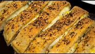 Cheesy Garlic Bread Sticks Recipe / Stuffed Garlic Bread Sticks