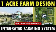 1 Acre Agriculture Farm Design | Integrated Farming System Model | How to use Agricultural Land