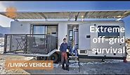 Couple's stunning home-on-wheels produces water, has solar awnings