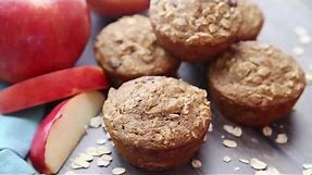 How to make Healthy Applesauce Oat Muffins