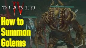 Diablo 4 how to summon golem, here's why he's not spawning