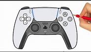 HOW TO DRAW PS5 CONTROLLER - DRAWING AND COLORING PS5 CONTROLLER - HOW TO DRAW PS5