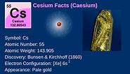 Cesium Facts - Caesium or Cs