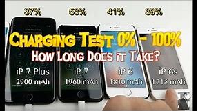 iPhone 7 Plus vs iPhone 7 vs iPhone 6s vs iPhone 6: Charging Test 0-100%