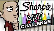 The SHARPIE ART CHALLENGE! - No sketch, Ink only!