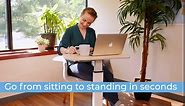 Stand Steady Adjustable Height & Tilt Mobile Podium, Portable Laptop Stand with Wheels, Rolling Computer Desk & Workstation, Standing Table for Office & Home (Maple Print, 25.5in x 15.5in x 28-42.5in)