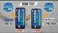 iPhone 13 Pro Max vs ROG 5s Pubg Test, Heating and Battery Test | Disappointed 😞