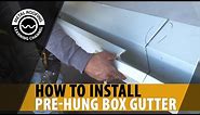 How To Install Gutters On A Metal Roof. Pre-Hung Box Gutter Installation For Corrugated Metal Roof.