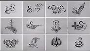 NEW SIMPLE BUT BEAUTIFUL DIFFERENT TYPES OF S LETTER TATTOO DESIGNS MAKING WITH PENCIL