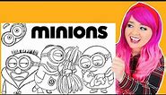 Coloring Minions Bananas, Teddy Bear & Clown Coloring Pages | Prismacolor Markers