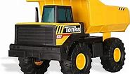 Tonka Steel Classics Mighty Dump Truck, Toy Truck, Real Steel Construction, Ages 3 and Up, Frustration-Free Packaging (FFP) , Yellow