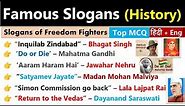 Slogan Of Freedom Fighters | Important Slogans Given By Freedom Fighters | History GK MCQs |