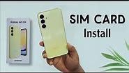 Samsung Galaxy A25 Sim Installation || How to Insert Dual Sim in Samsung Galaxy A25, Hybrid Sim Slot