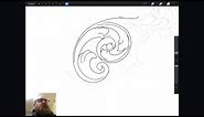 How to draw Scroll work for metal engraving