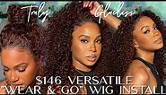NEW "WEAR & GO" GLUELESS Curly Wig for BEGINNERS + 3 STYLES | PRECUT & PREPLUCKED | KLAIYI HAIR
