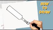 How to Draw Cricket Bat