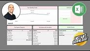 Excel Budget Template | Budget Spreadsheet Template | Personal Finance