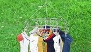 46 Clips Sock Dryer Folding Stainless Steel Space-Saving Drying Rack for Sock, Underwear, Baby Clothes and Small Laundry Items