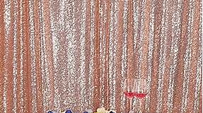 SquarePie Sequin Backdrop 8FT x 8FT Rose Gold Background Sparkly Curtain for Wedding Party