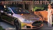 THE WORLD’S FIRST ROSE GOLD TESLA!