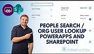 People Search / Org User Lookup - PowerApps and SharePoint
