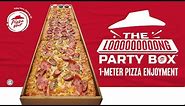 It’s really, REALLY LOOOOONG. The Long Party Box - 1 Meter Pizza