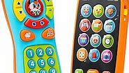 JOYIN My Learning Remote and Phone Bundle with Music, Fun Smartphone Toys for Baby, Infants, Kids, Boys or Girls, Holiday Stocking Stuffers, Birthday and Kids Presents Toys