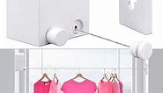 Retractable Clothesline |Indoor Outdoor Clothes Line | Heavy Duty Clothes Drying Laundry Line | Wall Mounted Drying Rack Clothing Line | Retracting Hanging | Lock to Prevent Sagging