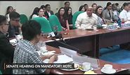 Bato Dela Rosa's heated exchange with a student leader at Senate ROTC hearing